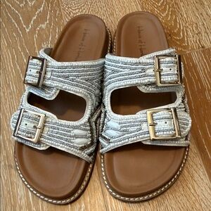 NWOT House of Harlow beaded Birkenstocks style